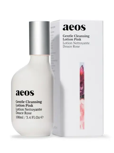 Aeos Gentle Cleansing Lotion Pink, 100ml bottle with box.
