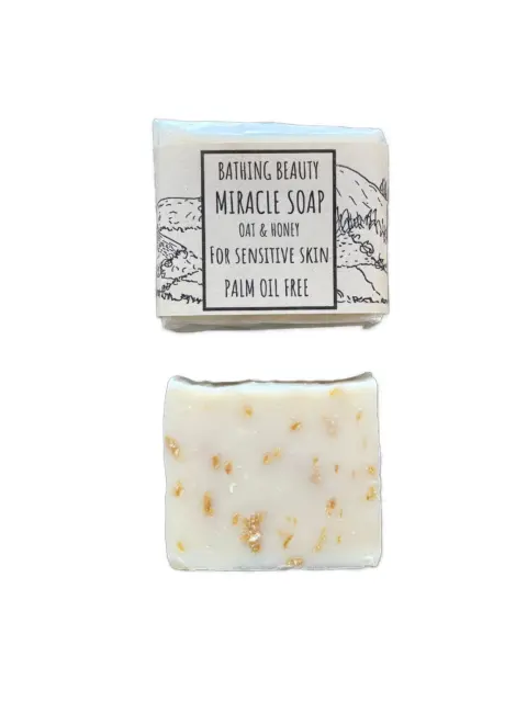 Bathing Beauty Miracle Soap, oat and honey, palm oil free, for sensitive skin.