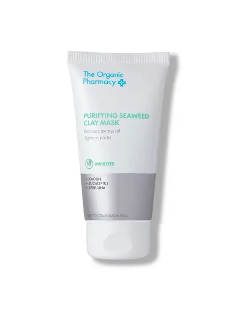Purifying Seaweed Clay Mask tube, reduces oil, tightens pores, 10 minutes, for oily to combination skin.