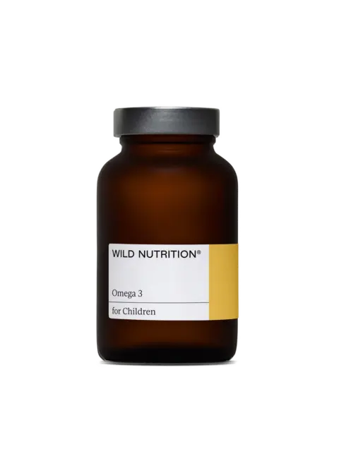 Brown bottle labelled "Wild Nutrition Omega 3 for Children".