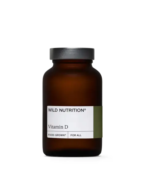 Brown bottle labelled "Wild Nutrition Vitamin D".