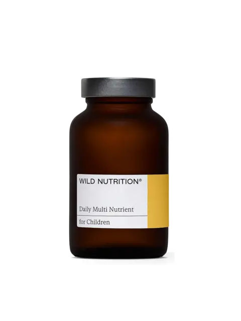 Brown bottle labelled "Wild Nutrition Daily Multi Nutrient for Children".