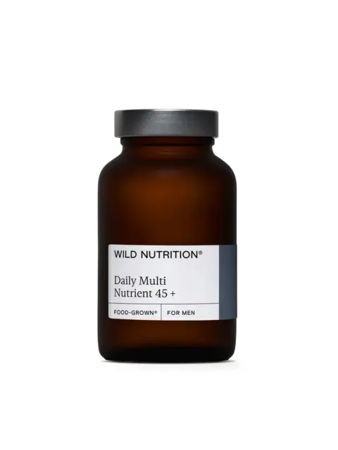 Brown bottle of Wild Nutrition Daily Multi Nutrient 45+ for men.