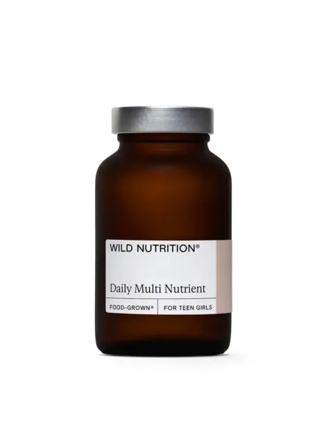 Brown bottle labelled "Wild Nutrition Daily Multi Nutrient for Teen Girls".