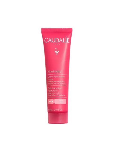 Red tube of Caudalie VinoHydra moisturiser, 60ml, for dry skin.