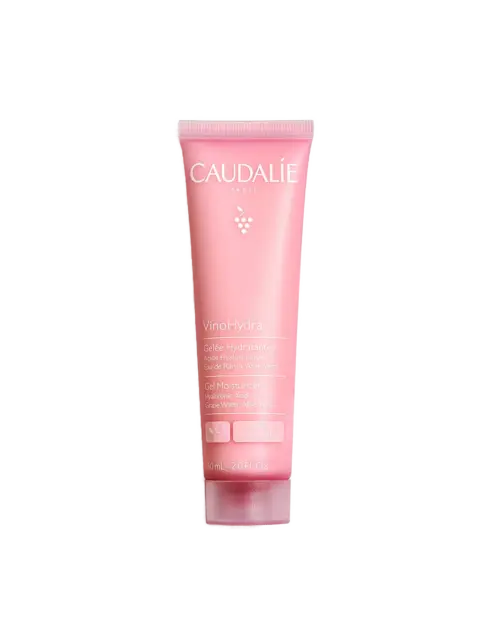 Pink tube of Caudalie VinoHydra Gel Moisturiser, 60ml, with hyaluronic acid.
