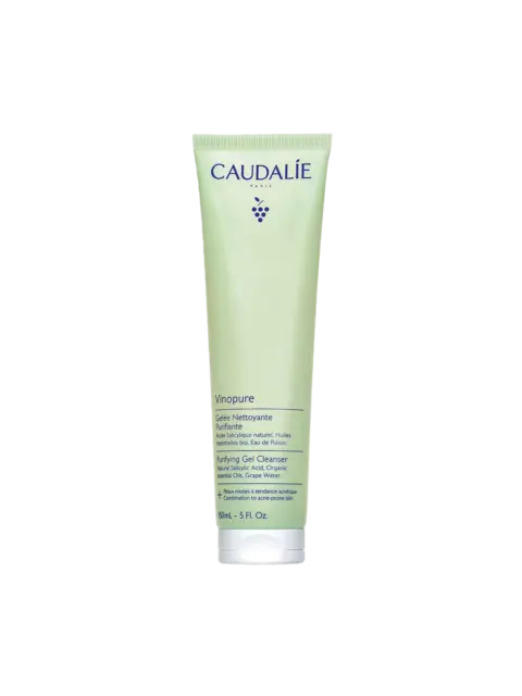 Caudalie Vinopure Purifying Gel Cleanser, 150ml tube, for combination to acne-prone skin.