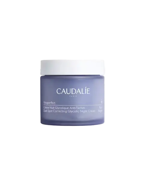 Caudalie Vinoperfect Dark Spot Correcting Glycolic Night Cream jar.