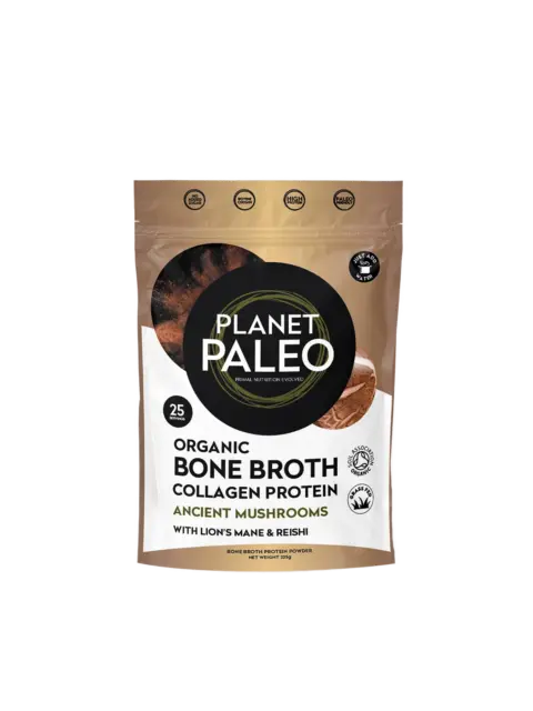Planet Paleo Organic Bone Broth Collagen Protein with mushrooms, 25 servings, 215g.