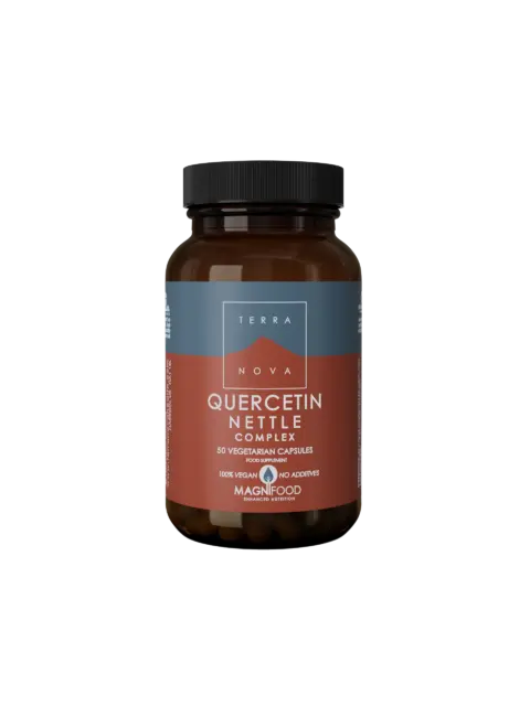 Terranova Quercetin Nettle Complex, 50 vegetarian capsules, vegan, no additives.