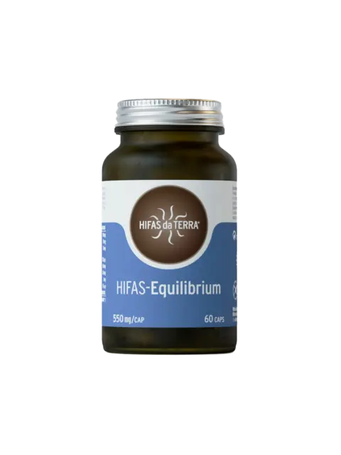 HIFAS da TERRA Equilibrium supplement bottle, 550 mg, 60 capsules.