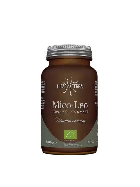 Hifas da Terra Mico-Leo Lion's Mane supplement, 70 capsules, 640 mg each.