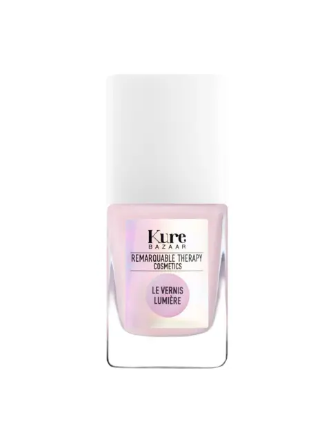 Kure Bazaar nail polish, pale pink, labelled "Le Vernis Lumière".