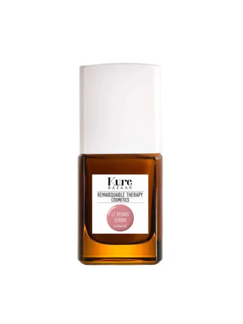 Kure Bazaar Le Vernis Serum, Le Rose 02, in a brown bottle with a white cap.