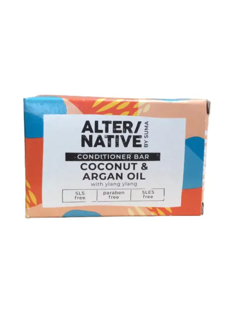ALTER/NATIVE conditioner bar, coconut and argan oil, SLS, paraben, SLES free.