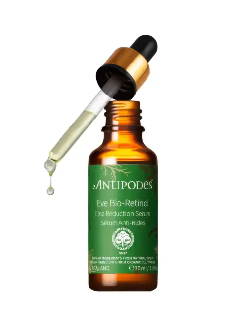 Antipodes Eve Bio-Retinol Serum bottle with dropper.