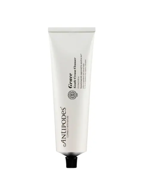 Antipodes Grace Gentle Cream Cleanser tube with black cap.