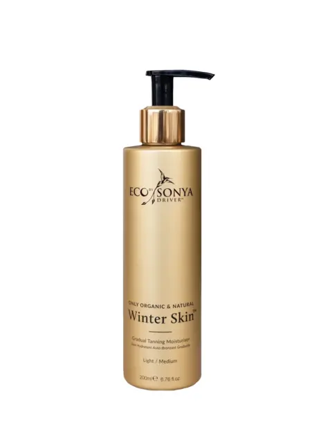 Eco by Sonya Winter Skin gradual tanning moisturiser, 200ml bottle.