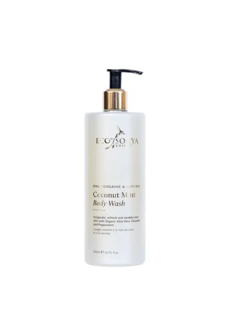 Eco by Sonya Coconut Mint Body Wash, 500ml bottle with pump dispenser.