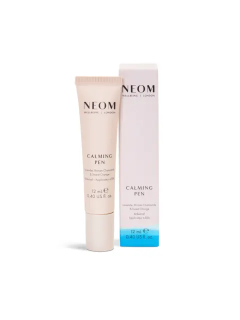 NEOM Calming Pen, 12ml, with lavender, chamomile, and sweet orange. Rollerball applicator.