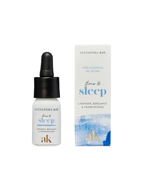 Alexandra Kay Time to Sleep essential oil with lavender, bergamot, frankincense.