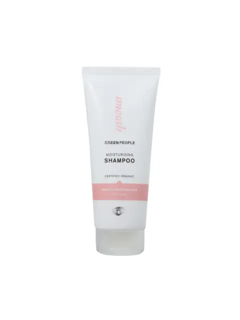 Green People moisturising shampoo tube, certified organic, neroli and marshmallow scent.