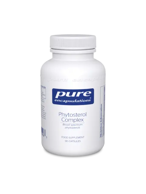 White bottle of Pure Encapsulations Phytosterol Complex, 90 capsules.