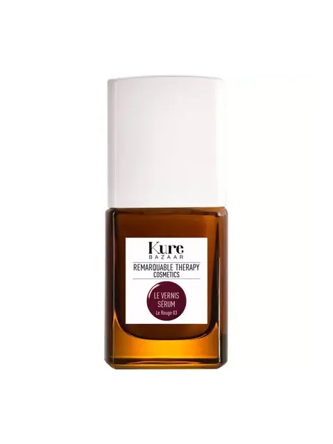 Kure Bazaar Le Vernis Sérum bottle with white cap and brown glass.
