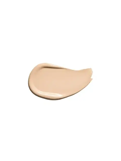 Beige cream foundation swatch on white background.