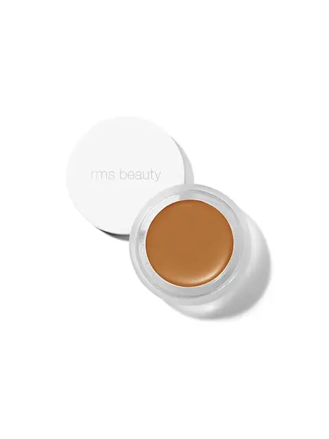 RMS Beauty cream pot with white lid, brown shade visible.