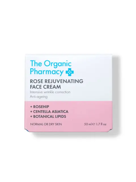 The Organic Pharmacy Rose Rejuvenating Face Cream, 50ml, for normal or dry skin.