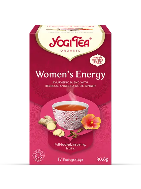 Yogi Tea Women's Energy, organic, caffeine-free, with hibiscus, angelica root, ginger. 17 teabags.