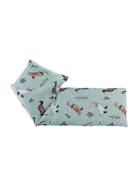 Light blue fabric with duck pattern, folded into a rectangular shape.