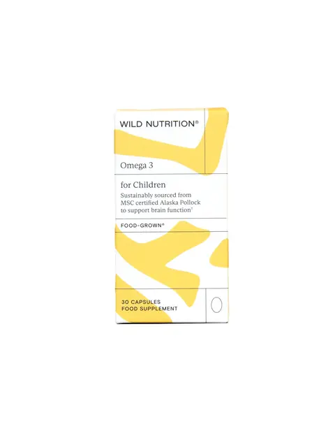 Wild Nutrition Omega 3 for Children, 30 capsules, sustainably sourced Alaska Pollock.