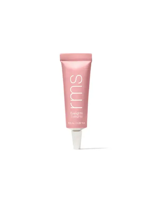 Pink tube of RMS Eyelights, 8.5 ml, with white cap.