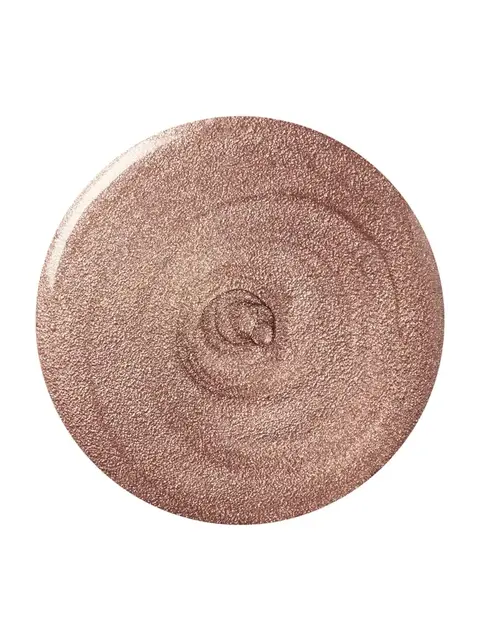 Shimmery bronze cream in a circular swirl pattern.