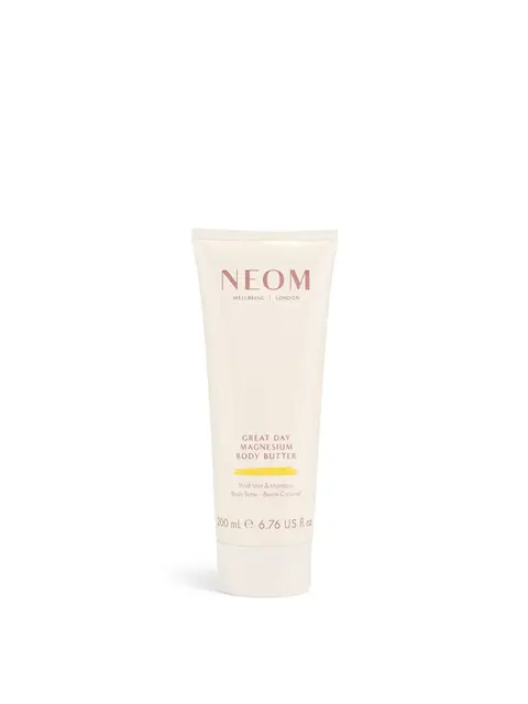 NEOM Great Day Magnesium Body Butter, 200ml tube. Wild mint and mandarin scent.