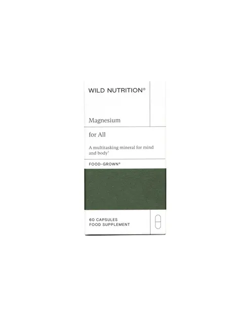 Wild Nutrition Magnesium for All, 60 capsules, food supplement.