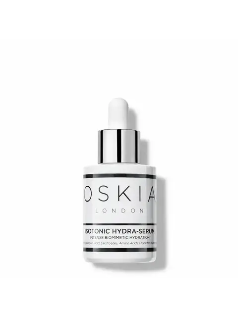 Oskia London Isotonic Hydra-Serum bottle with dropper lid.