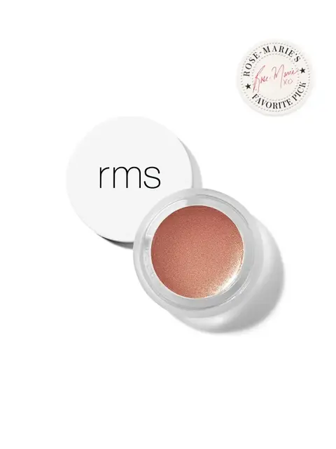 RMS Beauty lip and cheek tint in a small round pot with a white lid.