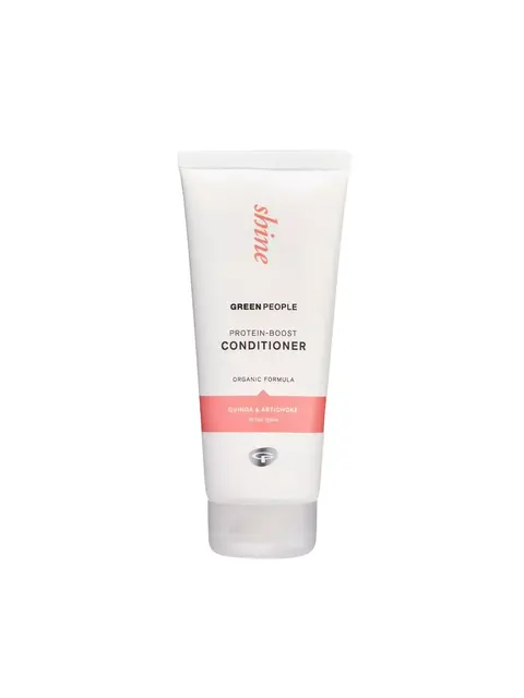 White tube of Green People Protein-Boost Conditioner, quinoa and artichoke formula.