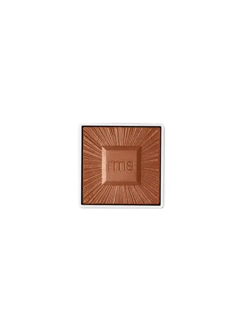 Square bronze eyeshadow with "rms" embossed in the centre.