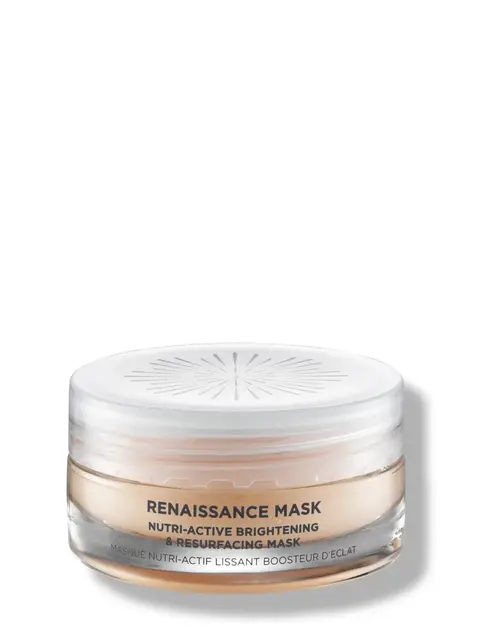Renaissance Mask jar with nutri-active brightening and resurfacing label.
