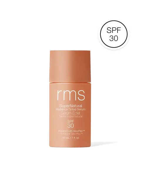 Rms SuperNatural Radiance Tinted Serum SPF 30, 30 mL bottle.