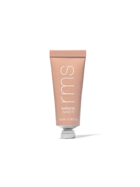 RMS Eyelights cream tube, 8.5ml, beige colour, standing upright.