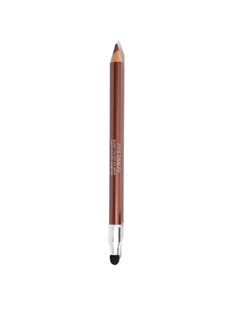 Brown eyeliner pencil with smudger tip, labelled "rms beauty".