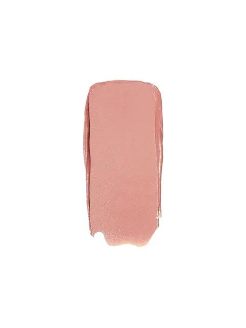Rectangular swatch of pink cream makeup on white background.