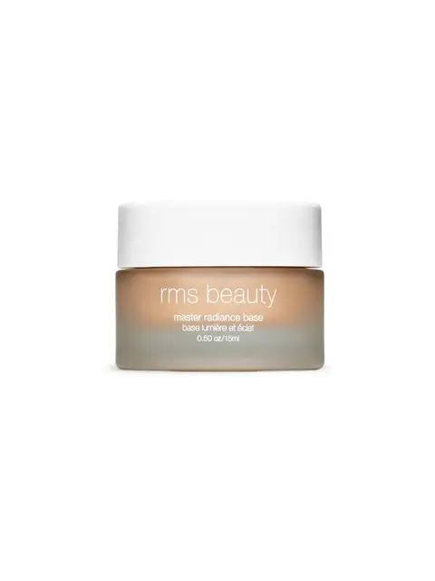 RMS Beauty Master Radiance Base, 15ml jar with white lid.
