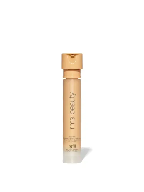 RMS Beauty foundation refill tube with pump dispenser, beige colour.