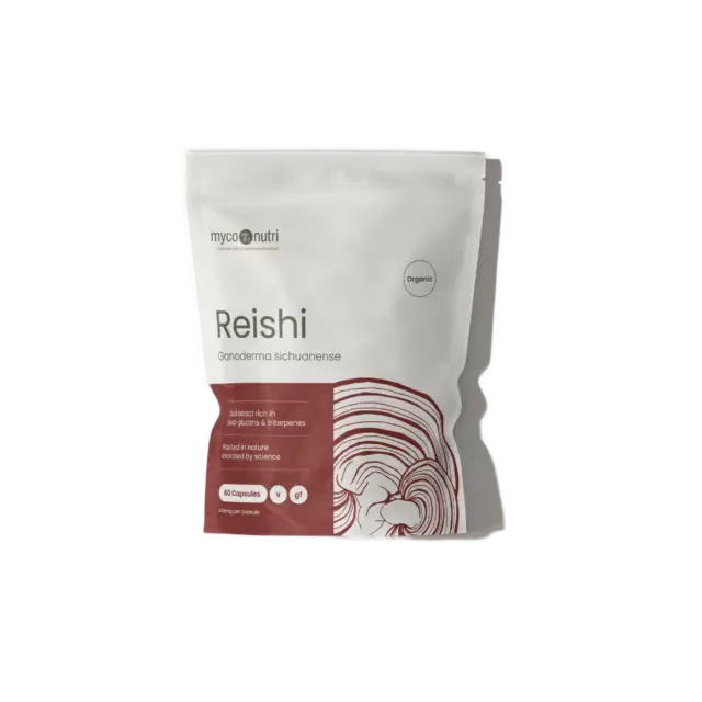 Reishi Ganoderma sichuanense supplement, 60 capsules, organic, by MycoNutri.